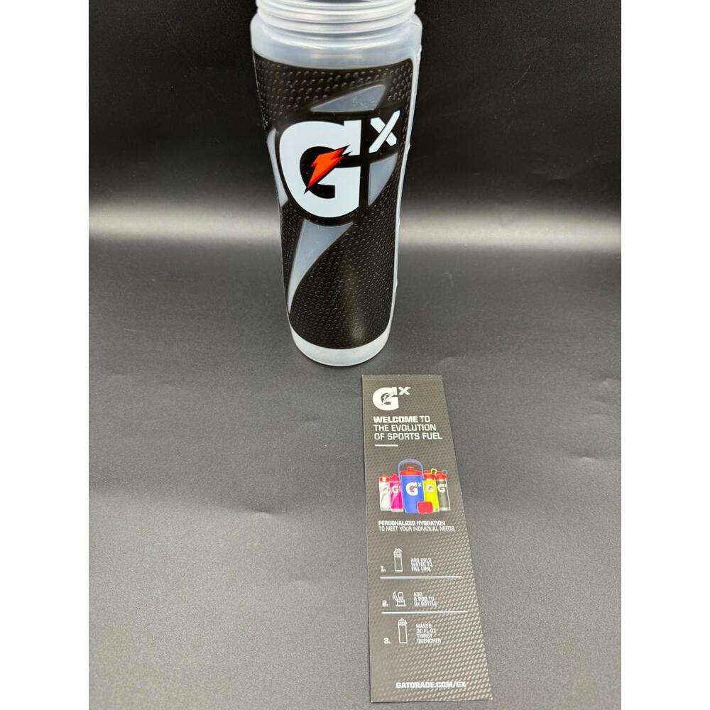 Gatorade Gx 30oz plastic water bottle Black & White Clean No Lid - Brand New NM